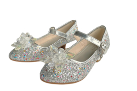 Elsa schoenen zilver glitter sneeuwvlok