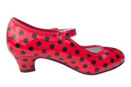 Spaanse schoenen rood zwart glossy