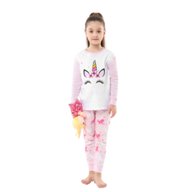 Eenhoorn Unicorn pyjama roze + GRATIS ketting