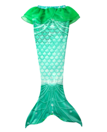 Zeemeerminnen staart + bikini blauw + GRATIS krans
