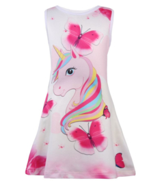 Eenhoorn kleedje Unicorn kleedje meisje roze + GRATIS knuffel