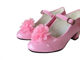 Spaanse Schoenen Clip bloem licht roze