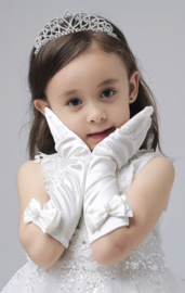 Handschoenen prinsessen wit bruidsmeisje communie