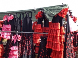 Flamenco jurk / Spaanse jurk dames rood zwart