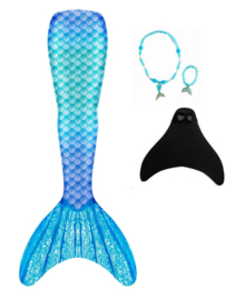 Zeemeerminnen staart blauw + monovin + GRATIS ketting en armband