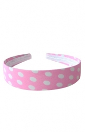 Spaanse haarband / diadeem, roze/wit