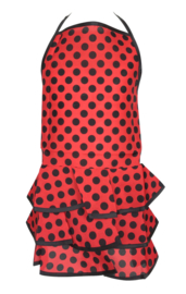 Flamenco schort rood/zwart kinderen