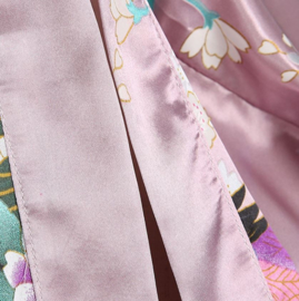 Chinese Kimono roze met opdruk dames