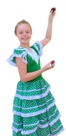 Robe Flamenco blanc vert