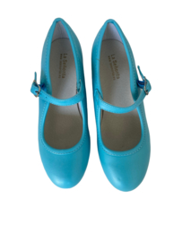 Spaanse schoenen ijs blauw