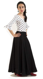 Spaanse flamenco rok meisjes zwart