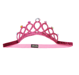 Prinsessen kroon roze met parel