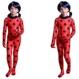 Ladybug pruik blauw/zwart