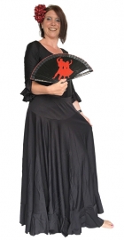 Flamenco rok dames / volwassenen zwart