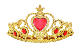 Prinsessen kroon goud rood