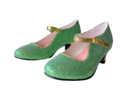 Spaanse schoenen groen goud Glamour