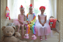 Balletpakje tutu met striklinten licht roze