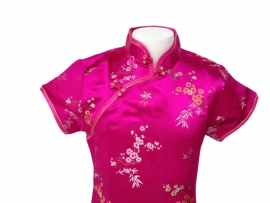 Chinese jurk verkleed jurk roze valt klein bestel een maat groter