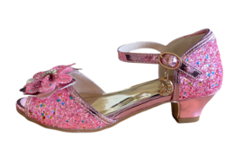 Prinsessen schoenen roze glitter strikje