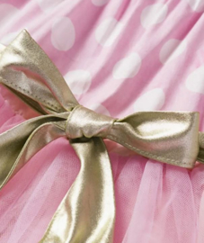Prinsessenkleedje licht roze wit + GRATIS haarband