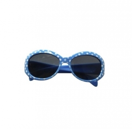 Spaanse zonnebril blauw met witte stippen