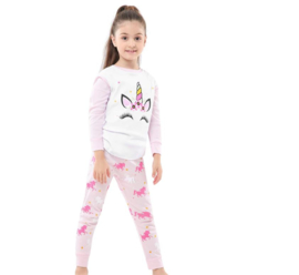 Eenhoorn Unicorn pyjama roze + GRATIS ketting