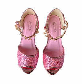 Prinsessen schoenen roze glitter bedeltjes