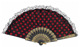 GRATIS flamenco waaier zwart rood - vanaf 75 euro