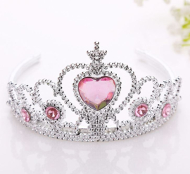 Prinsessen kroon licht roze