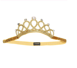 Prinsessen kroon goud met parel
