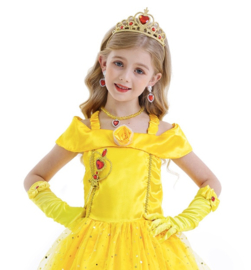 Handschoenen prinsessen geel voor kinderen