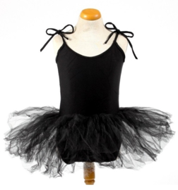 Balletpakje tutu met striklinten zwart