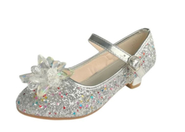 Elsa schoenen zilver glitter sneeuwvlok