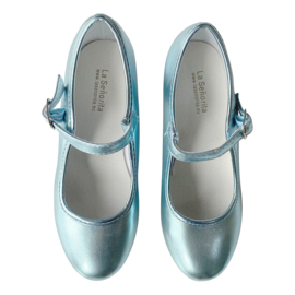 Spaanse schoenen blauw glamour 
