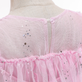 Elsa jurk licht roze Classic Deluxe + GRATIS kroon