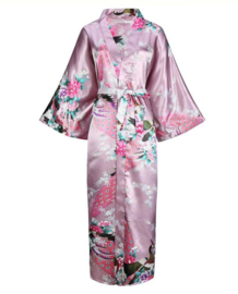 Chinese Kimono roze met opdruk dames
