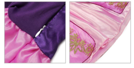Prinsessenjurk roze paars + broche en haarband