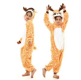 Onesie hert/eland huispak rendier + GRATIS hanger