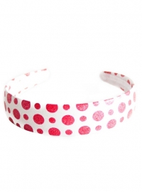 Spaanse haarband / diadeem, wit/rood