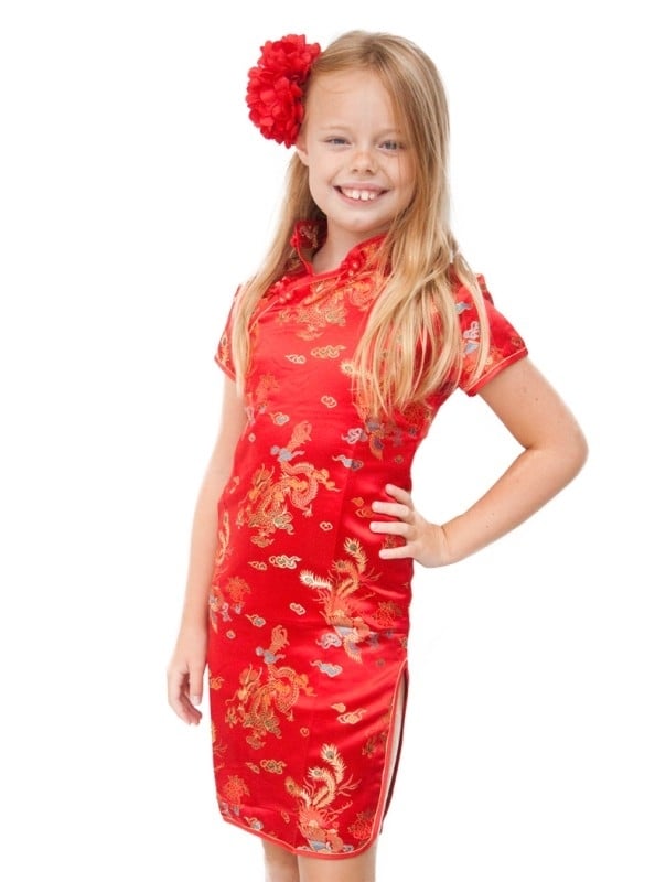daarna ga zo door Koken Chinese jurk verkleed jurk rood | Verkleed jurken overig | Spaansejurk  Nederland