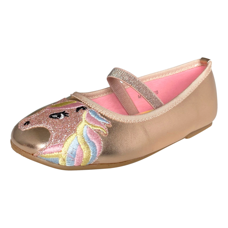 Eenhoorn schoenen ballerina rosé goud