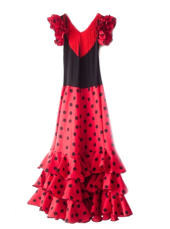 Welp Spaanse flamenco jurk dames Deluxe rood/zwart | Flamenco Jurken XH-35