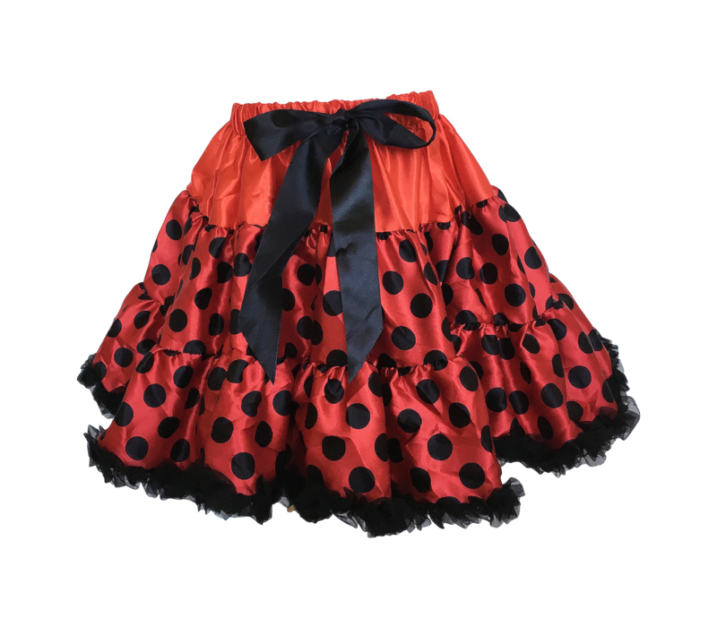 Petticoat tutu rood zwarte stippen, Luxe | Ballet NIEUW | Spaansejurk Nederland