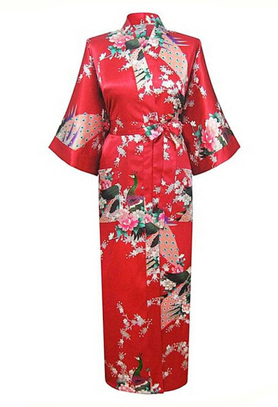 Overtuiging vloeistof chocola Chinese Kimono rood met opdruk dames | Chinese kleding | Spaansejurk  Nederland