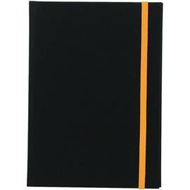Goldbuch Linum gebonden gelinieerd Notitieboek 15,3 x 21,5cm Zwart linnen
