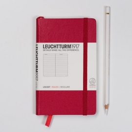 Leuchtturm1917 Colour notitieboek Gelinieerd 9 x 15 cm (Pocket) rood