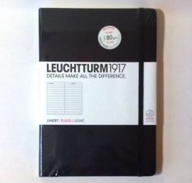 Leuchtturm1917 Hardcover Notitieboek Gelinieerd 14.5 x 21cm - A5 zwart