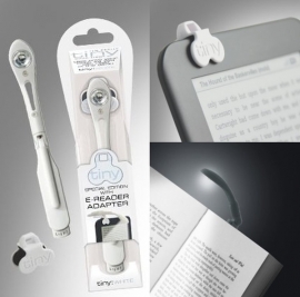 Leeslampje Clip-on Really Tiny Booklight  + e-reader-adaptor Wit [1920]