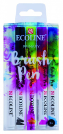 Talens Ecoline Brushpen Set Basis 5 stuks