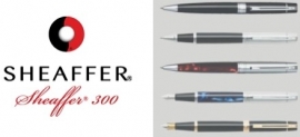 SHEAFFER 300 Gift Collection Rollerball Chroom - Rood